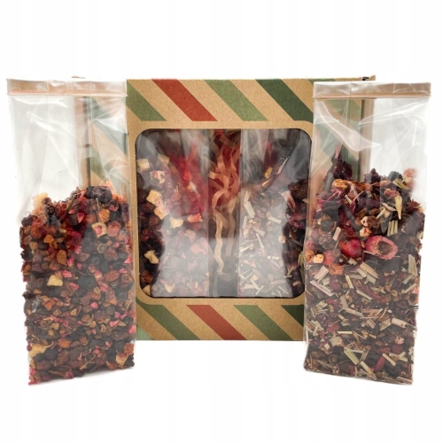 Przejdź do produktu Zestaw Herbat owocowych na prezent upominek 100g.