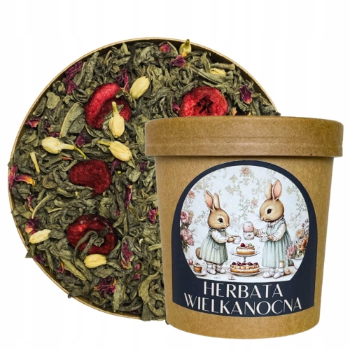 Przejdź do produktu Herbata zielona liściasta Kwitnąca Sakura na prezent 50g.