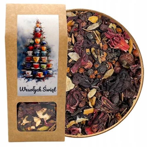Przejdź do produktu Herbata Owocowa Rozgrzewająca Zima na prezent Święta 50g 