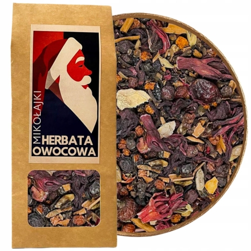 Przejdź do produktu Herbata Owocowa Rozgrzewająca Zima świąteczna 50g 