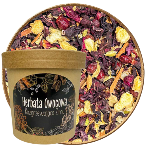 Przejdź do produktu Herbata Owocowa Rozgrzewająca Zima świąteczna na prezent 50g.