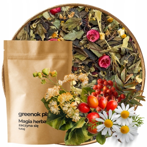 Przejdź do produktu Herbata Biała LEŚNY SPOKÓJ 1000g Lipa Rumianek Jarzębina Jabłko UKOJENIE