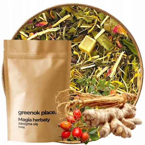 Przejdź do produktu Herbata Biała ŻEŃ SZEŃ IMBIR 1000g pai mu tan imbir odporność