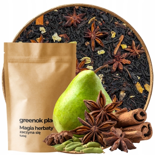 Przejdź do produktu Herbata czarna KORZENNA GRUSZKA 1000g liściasta anyż cynamon rozgrzewająca