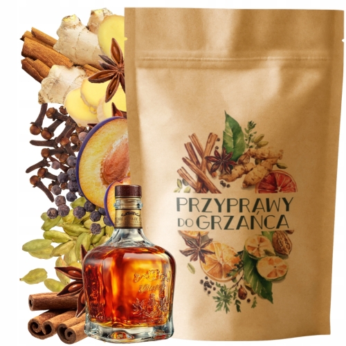 Przejdź do produktu PRZYPRAWY DO GRZAŃCA Z RUMEM 1000g wiśnia zestaw jarmark cynamon 1kg HURT