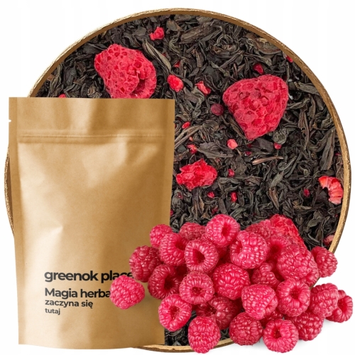 Przejdź do produktu Herbata czarna MALINOWA 1000g malina liofilizowana świąteczna JAKOŚĆ