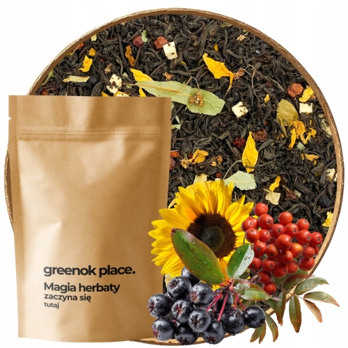 Przejdź do produktu Herbata czarna MIODOWO LIPOWA 1000g lipa przeziębieniena prezent SWIĄTECZNA