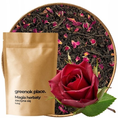 Przejdź do produktu Herbata czarna RÓŻANA FANTAZJA 1000g CEYLON pąki płatek róży na prezent