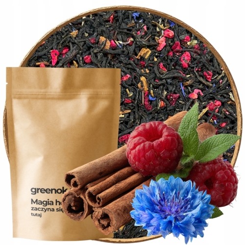 Przejdź do produktu Herbata czarna MALINA CYNAMON SWIĄTECZNA 1000g rozgrzewająca korzenna