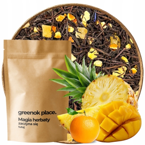 Przejdź do produktu Herbata czarna MANGO ANANAS 1000g CEYLON pomarańcza mango liofilizowane