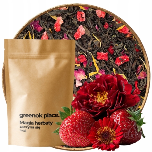 Przejdź do produktu Herbata czarna TRUSKAWKOWA ROZKOSZ 1000g CEYLON truskawka JAKOŚĆ