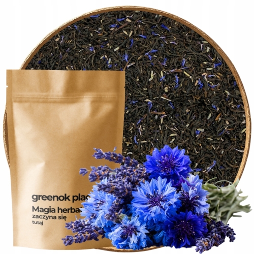 Przejdź do produktu Herbata czarna LAWENDOWA 1000g liściasta lawenda bławatek uspokajająca