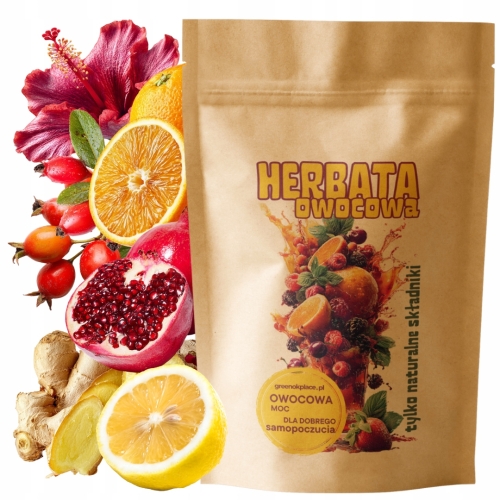 Przejdź do produktu Herbata owocowa CYTRYNA IMBIR1000g cytrynowa odporność przeziębienie JAKOŚĆ