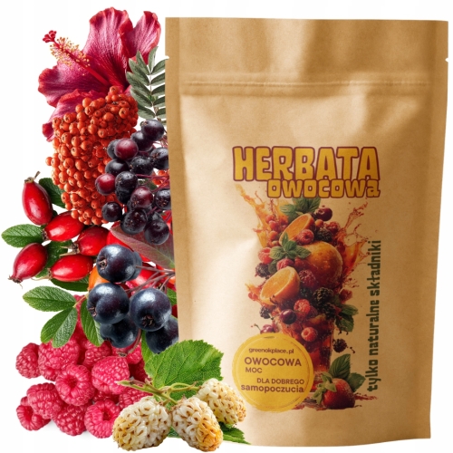 Przejdź do produktu Herbata owocowa MALINOWA 1000g malina zimowa świąteczna na prezent JAKOŚĆ