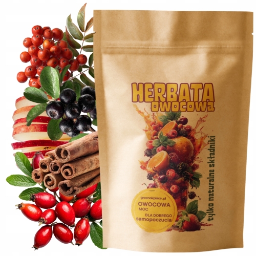 Przejdź do produktu Herbata owocowa JABŁKO CYNAMON 1000g korzena zimowa świąteczna JAKOŚĆ