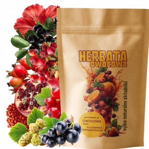 Przejdź do produktu Herbata owocowa PORZECZKOWE ORZEŹWIENIE 1000g porzeczka napar kompot JAKOŚĆ
