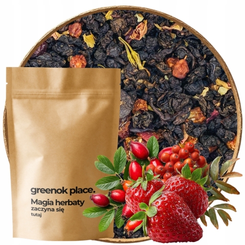 Przejdź do produktu Herbata OOLONG BLACK TRUSKAWKOWY OGRÓD 1000g truskawka liofilizowana 1kg