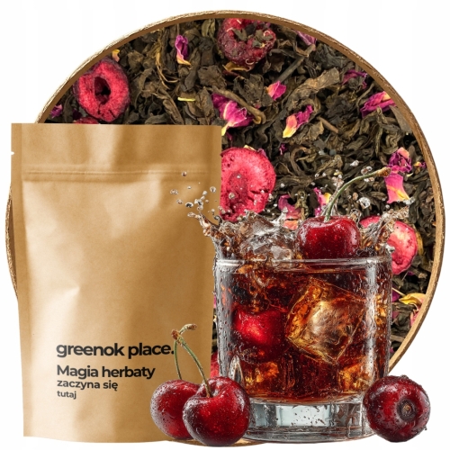 Przejdź do produktu Herbata czerwona PU-ERH WIŚNIE W RUMIE 1000g wiśniowa wiśnia JAKOŚĆ HURT