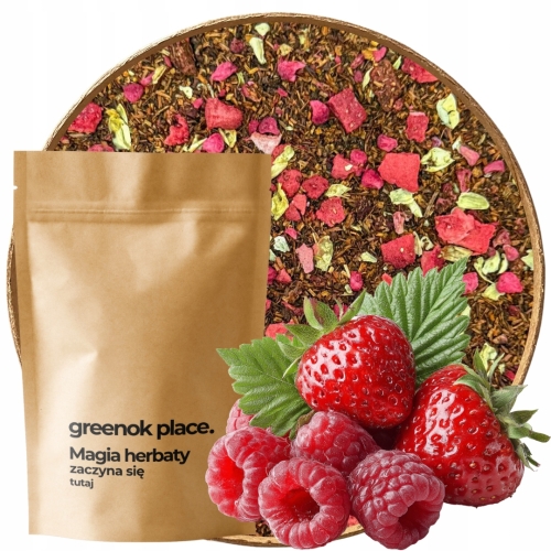 Przejdź do produktu Herbata ROOIBOS TRUSKAWKA MAILINA 1000g z truskawką i maliną 1kg HURT