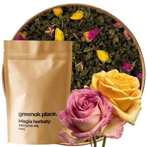 Przejdź do produktu Herbata OOLONG RÓŻANY POCAŁUNEK 1000g róża różana ulung AROMATYCZNA 1kg