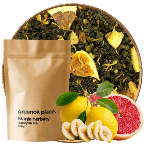 Przejdź do produktu Herbata OOLONG GREJPFRUT CYTRYNA 1000g cytrusowa na odporność 1kg HURT