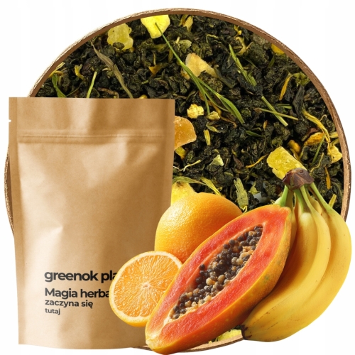 Przejdź do produktu Herbata OOLONG TROPICAL TWIST 1000g bambus mango ulung AROMATYCZNA 1kg HURT