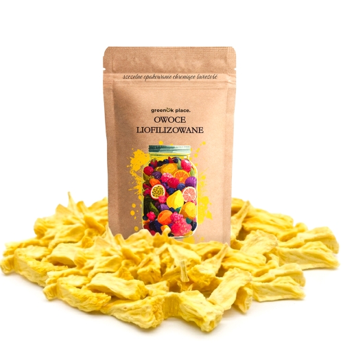 Przejdź do produktu Ananas Liofilizowany kawałki 