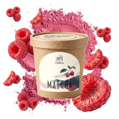 Przejdź do produktu Matcha Malina w proszku naturalna owocowa 50g