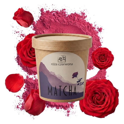 Przejdź do produktu Matcha Róża Czerwona w proszku naturalna owocowa 50g 