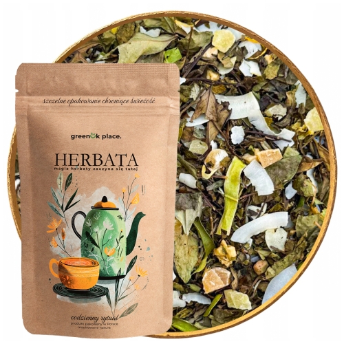 Przejdź do produktu Herbata biała liściasta Smak Tropików 