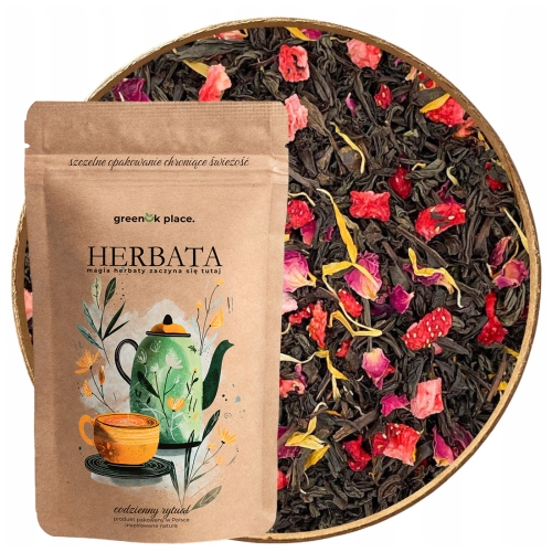 Przejdź do produktu Herbata czarna liściasta Truskawkowa rozkosz
