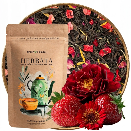 Przejdź do produktu Herbata czarna liściasta Truskawkowa rozkosz