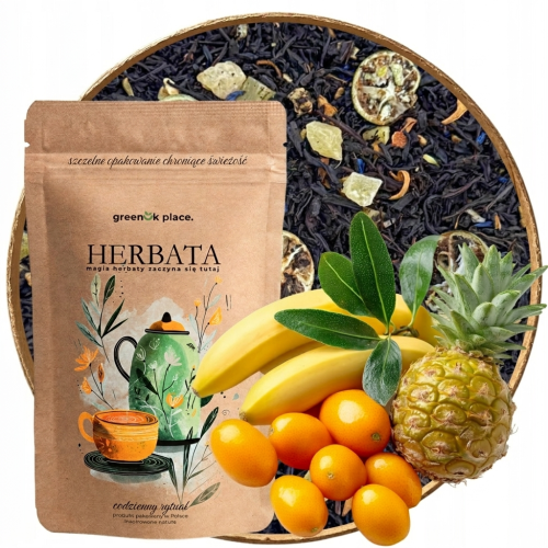 Przejdź do produktu Herbata czarna liściasta Tropikalne Marzenie 
