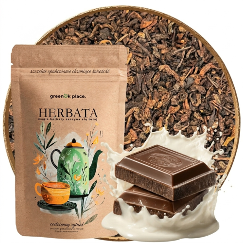 Przejdź do produktu Herbata Czerwona Pu-Erh liściasta Mleczna Czekolada 