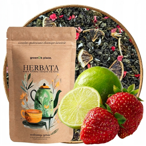 Przejdź do produktu Herbata Zielona liściasta Strawberry-Lime