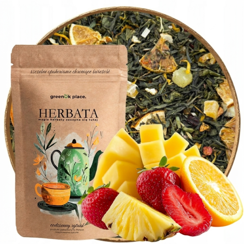 Przejdź do produktu Herbata Zielona liściasta Mango-Tango